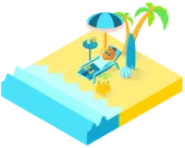 a man sunbathing on the beach