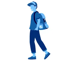boy with backpack