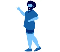 man pointing