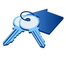house on keychain