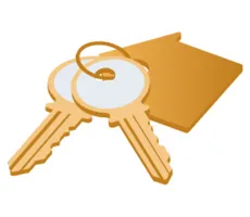 keys with house keychain