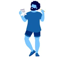man with checklist