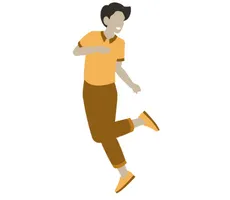 man skipping