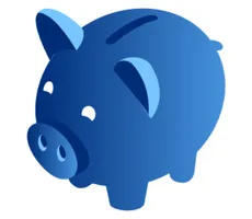 blue piggybank