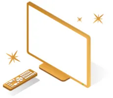 tv with remote
