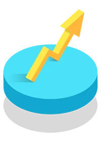 Rising arrow