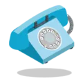 blue telephone