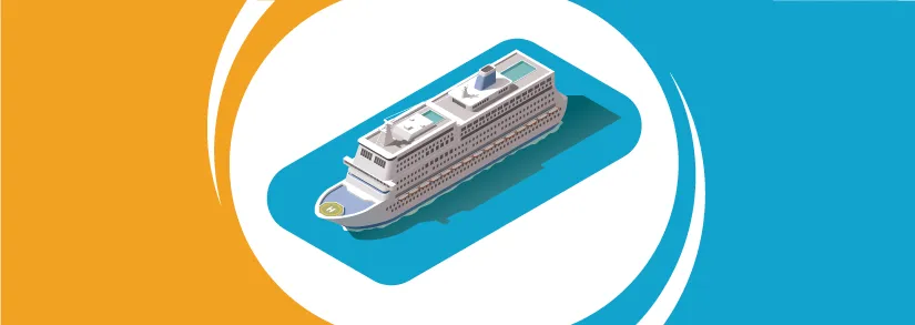 Cruise ship at sea representing UK cruise travel insurance