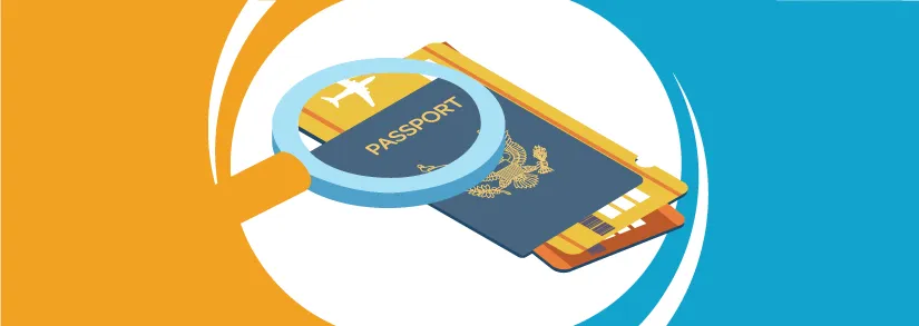 UK passport, boarding pass and travel documents on a desk