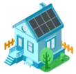 house with solar panels