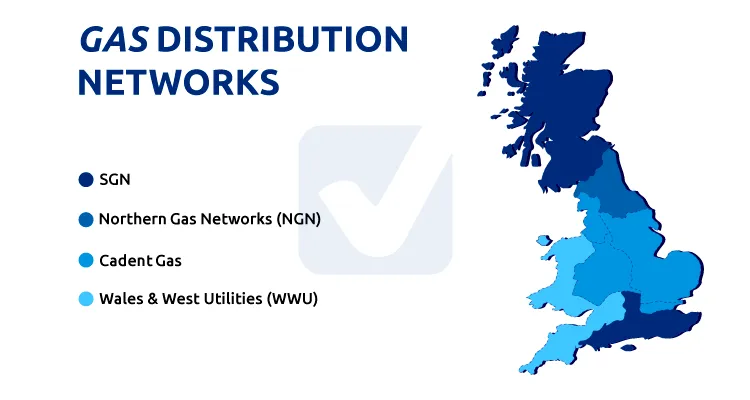 map of gas distribution network