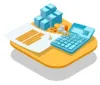 calculator and money icon