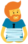 man with insurance evidence