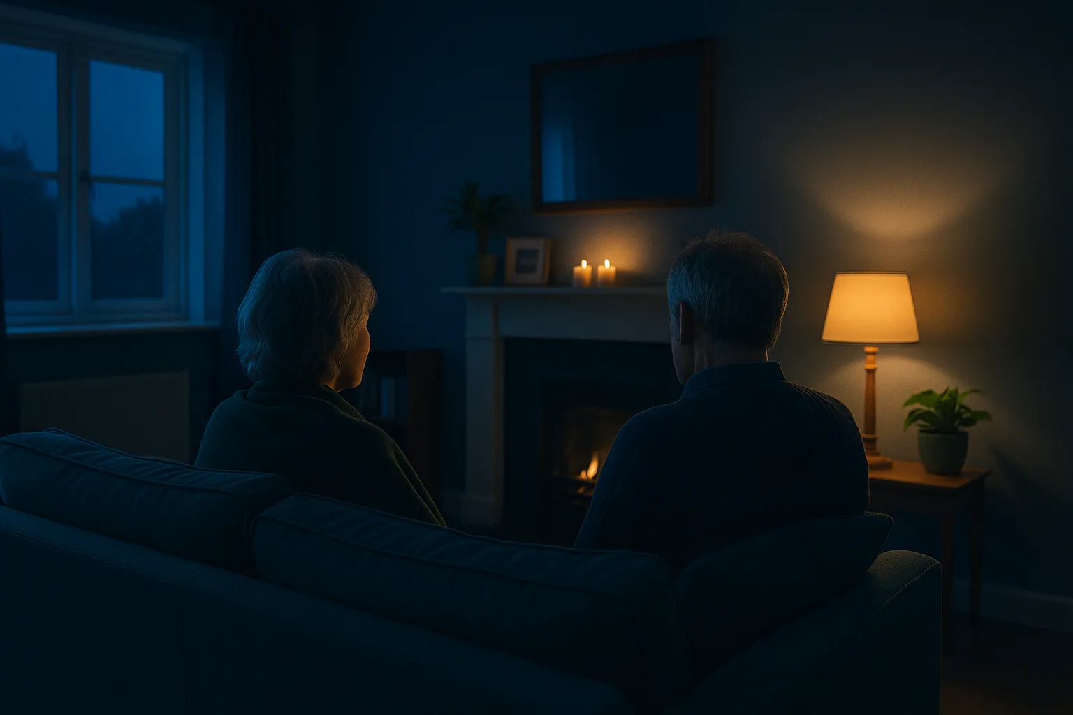 A warm, well-lit UK home kept comfortable, suggesting support for vulnerable households