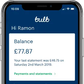 Bulb Energy app screenshot