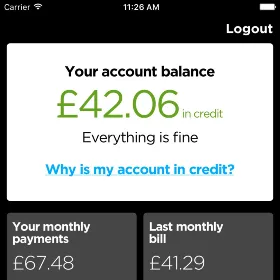 Octopus Energy app screenshot