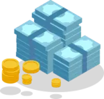 pile of money