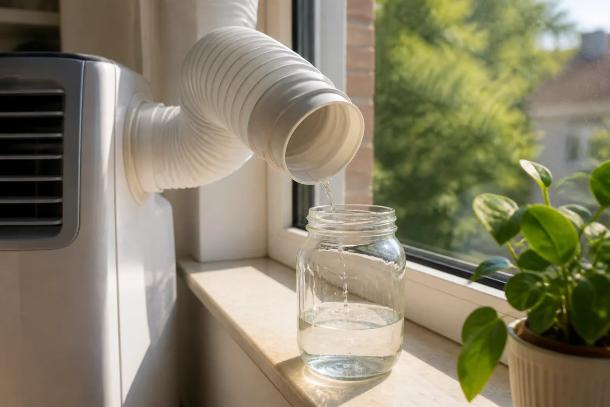 Your air conditioner is making free water in this heat, and most of it is wasted