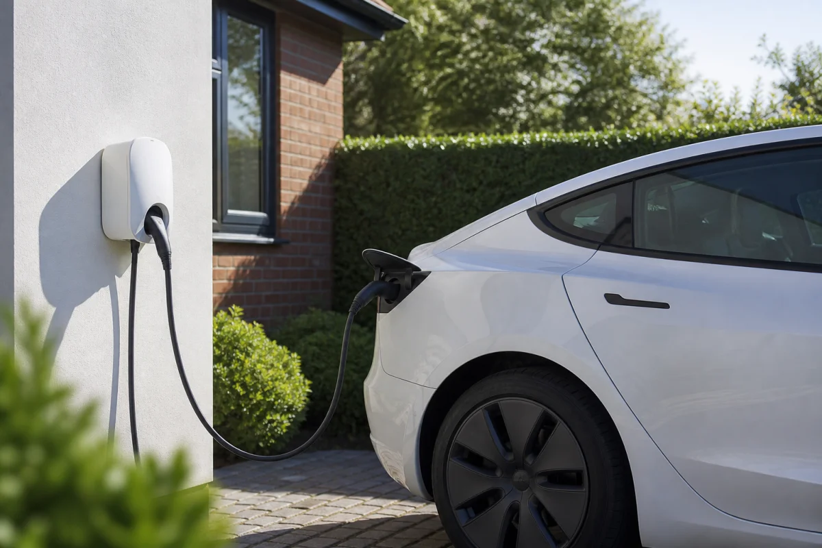 Charging an electric car at home: three-pin plug, commando socket or 7kW wallbox compared