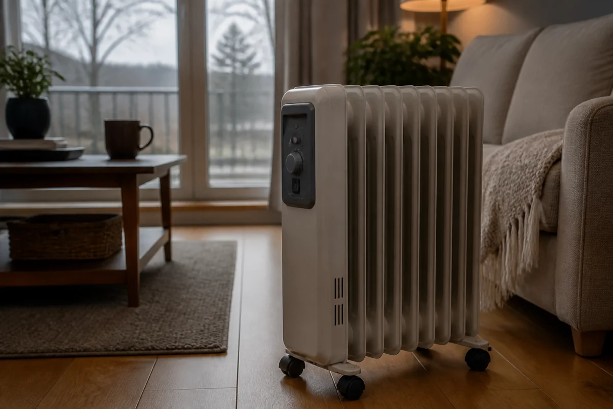 Electric heaters compared: what a fan heater, oil-filled radiator or convector really costs per hour