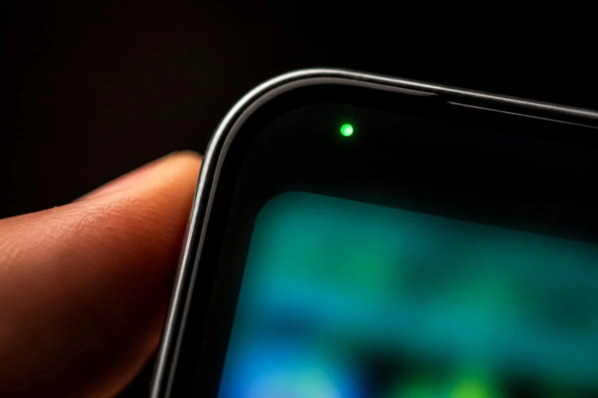 The green and orange dots on your phone screen: what they mean and when to worry