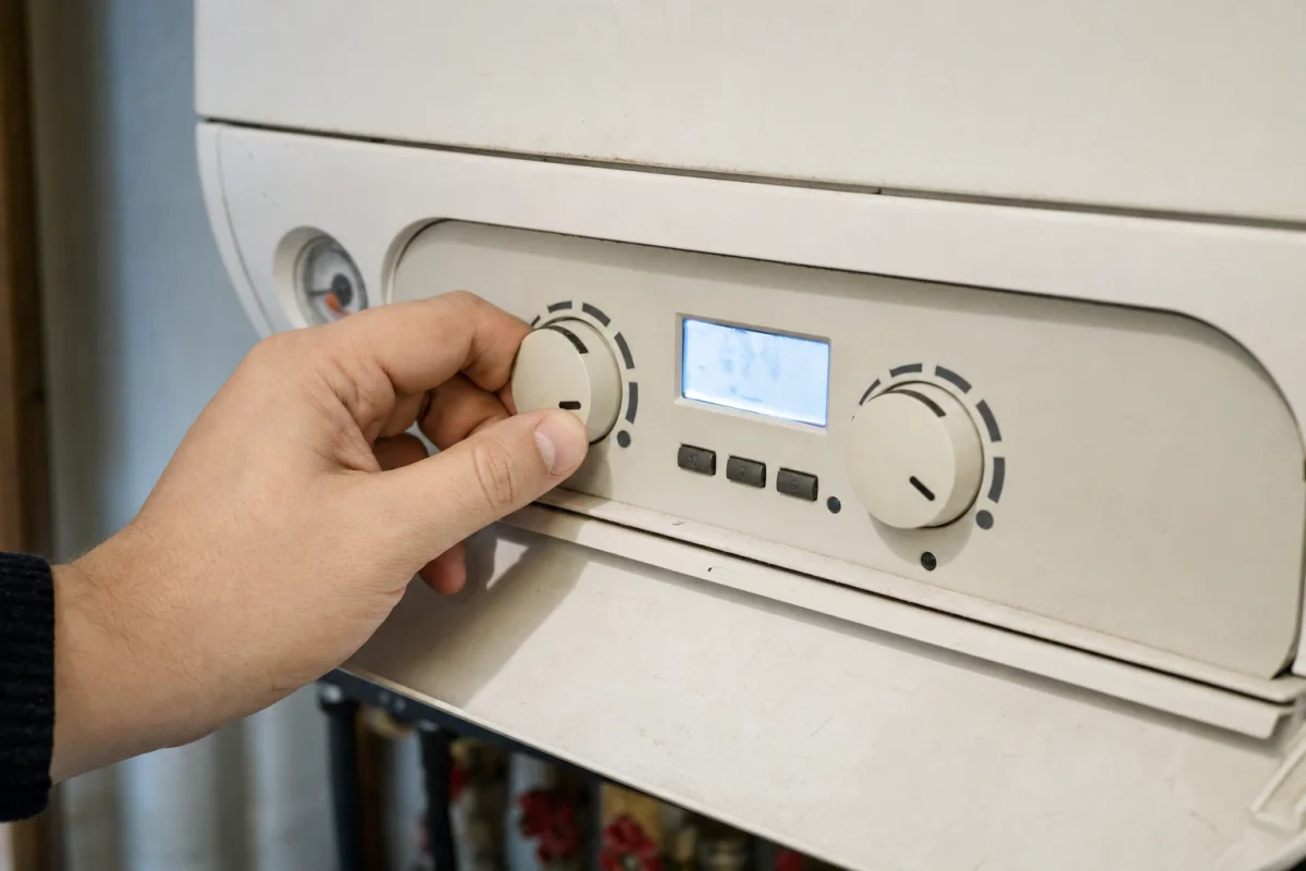 Boiler flow temperature: above this setting your condensing boiler stops condensing